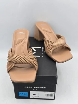 Marc Fisher LTD Women's ML Cherrie Heeled Sandal - Medium Natural - Sz 7 M - Image 1 of 4