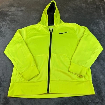 Nike Therma Fit Cremallera Completa Sudadera con Capucha Chaqueta Para Mujer Grande Verde Neón Suéter Atlético Foto 1 de 4