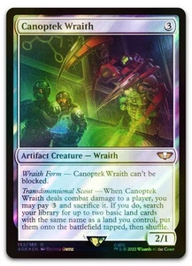 Canoptek Wraith (Surge Foil) #153 (NM) Warhammer 40.000 40K Magic MTG - Foto 1 di 2