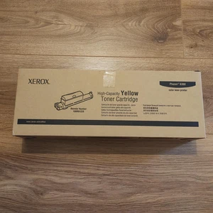 Genuine Xerox Phaser 6360 Yellow High Cap Toner Cartridge 106R01220 New VAT Inc - Afbeelding 1 van 6