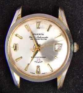 Puerta Super Automatic Men's Vintage Swiss Watch -- Spares/Repairs - Picture 1 of 4
