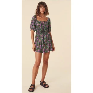 Spell & The Gypsy Collective Floral Village Mini Dress Forest - Picture 1 of 3