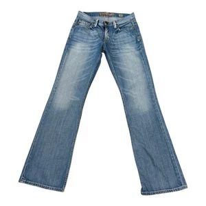 BKE Fulton Bootcut Jeans Men Size 30x34 Blue Denim Cowboy Thick Stitched - Picture 1 of 12