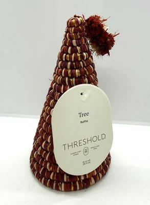 Threshold Raffia 圣诞树红金 - 手工制作 全新 — 第 1/4 张图片