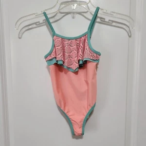 Jantzen Girls Size 5 One Piece Ruffle Swim Suit - Picture 1 of 5