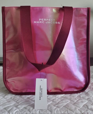 Marc Jacobs Perfect Irredescent Shiny Pink Vinyl Coated Shoulder Bag Tote NWT - Image 1 of 4