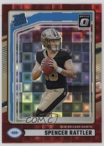 2024 Donruss Rated Rookie Optic Preview Red Pandora Prizm Spencer Rattler RC - Picture 1 of 1