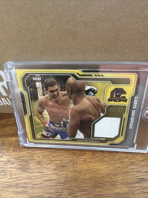 2014 Topps UFC Champions Fighter Worn Relics Gold /25 Chris Weidman CFR-CW 1/25 - Image 1 of 2