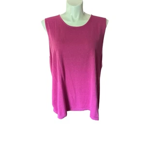 ColdWater Creek neu mit Etikett Damen 2X rosa ärmellos Pullover Weste Shirt Oberteil neu - Bild 1 von 8