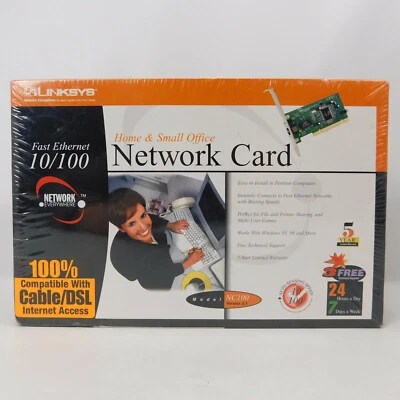 LinkSys Fast Ethernet 10/100 Home and Small Office Network Card NC100 2.1 NOS - Image 1 of 4