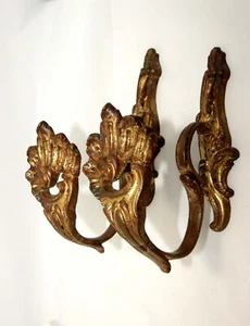Fine Pair of Antique French Gilt Bronze Curtain Tie Backs or Coat Hooks c.1870 - Bild 1 von 21