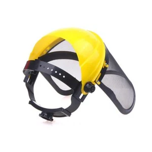 Sombrero de casco de seguridad para césped de jardín de acero inoxidable con máscara de malla facial completa - Imagen 1 de 21