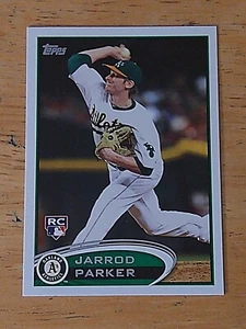 2012 Topps Baseball Jarrod Parker #418 Oakland A’s Rookie Card - Picture 1 of 2