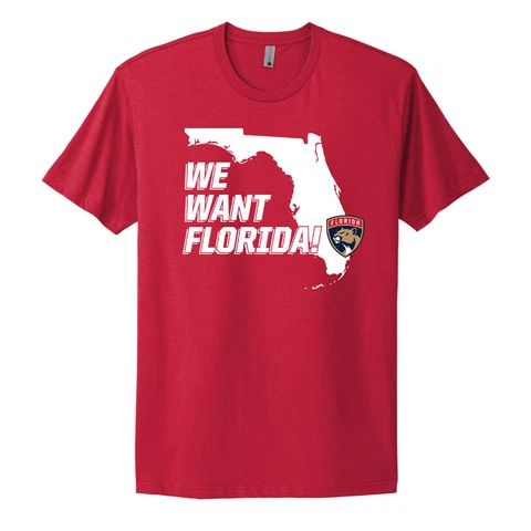 Florida Panthers We Want Florida Ice Hockey Sport Team Unisex t-Shirt s-3xl Cover