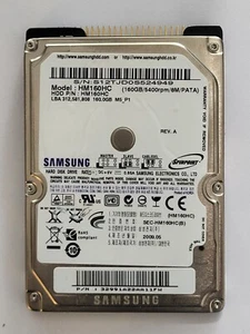 HM160HC, PN: HM160HC, FW: LQ100-10, MAY 2009, Samsung 160Gb 2.5" IDE HDD - Imagen 1 de 2