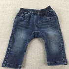 Country Road Baby Boys Jeans Size 00 (3 - 6 Months) Blue Elastic Waist Denim