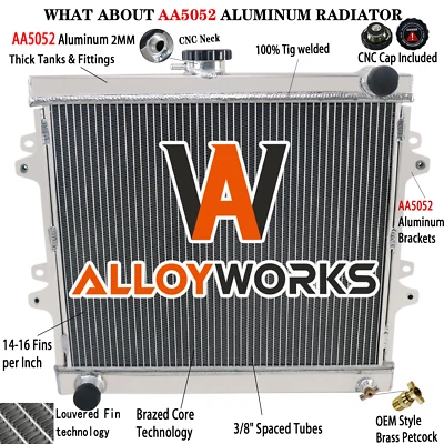 945 3 Row Aluminum Radiator For 1984-95 Toyota Pickup 4Runner 22R DLX 2.4L L4 MT - Image 1 of 4