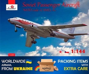 Tupolev Tu-104 Czechoslovakian Airlines Plastikmodellbausatz im Maßstab 1:144 Amodel1450 - Bild 1 von 12