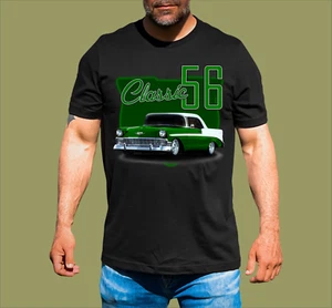 GREEN CLASSIC 56 CHEVY T-SHIRT - Picture 1 of 1