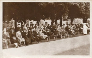 Lourdes France * Malades attendant la Benediction * P. Doucet RPPC Wheelchairs  - Picture 1 of 2