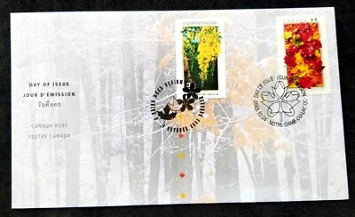[SJ] Canada Thailand Joint Issue 2003 Flower Plant Tree (FDC) *dual PMK - Image 1 of 4
