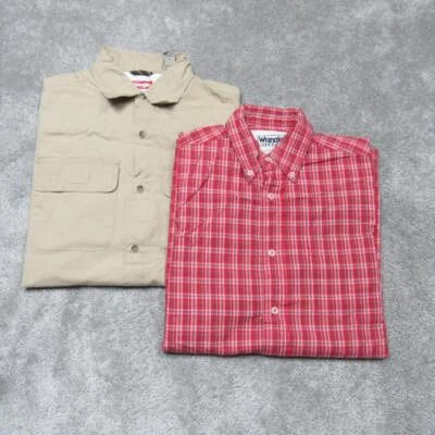 MENS 2 WRANGLER COTTON SHORT SLEEVE SHIRTS CHEST 38/40 UK S REF (NC07843) - Image 1 of 4