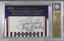 2010 Razor Sports Icons Cut Signature Edition /2 John Mackey Auto HOF
