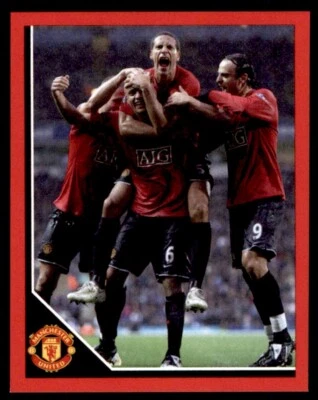 Panini Manchester United 2008 - Wes Brown in celebration No. 47 - Image 1 of 2