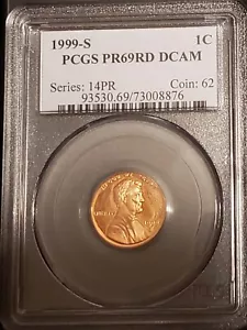 1999-S Lincoln Memorial Cent 1c PCGS PR69 DCAM - Picture 1 of 6