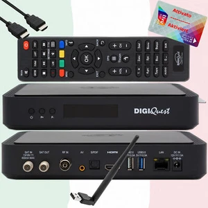 Tivusat Card 4K Activated + Certified DigiQuest Q90 Receiver With WLAN ✅ - Picture 1 of 1