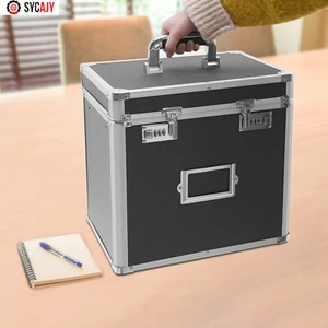 Fireproof Document File Organizer Box Storage Filing Cabinet Safe Portable Box - Picture 1 of 14