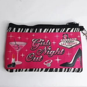 LAS VEGAS SOUVENIR HOT PINK CLUTCH Girls Night Out Zebra Print Reisetasche - Bild 1 von 8