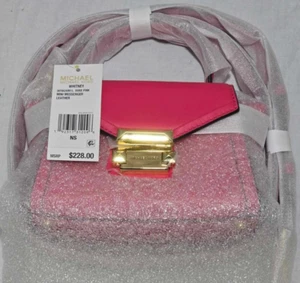 Michael Kors Whitney Mini Messenger Pink Leather - New with tags - Picture 1 of 3