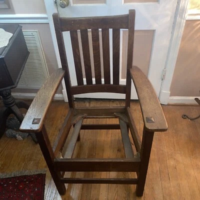1 silla Mission Oak Michigan Chair Co Stickley Limbert era Foto 1 de 4