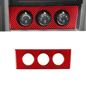 For Jeep Liberty 2008-12 Red Carbon Fiber Center Console AC Switch Panel Cover  - Picture 1 of 10