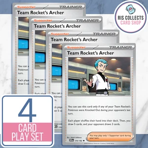Team Rocket's Archer (SV 10 170/182) 4x Play Set - Destined Rivals NM/M - Picture 1 of 1