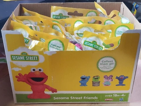 Lot 15 Sesame Street Friends Figure Elmo, Cookie Monster, Abby, Oscar, Groover Cover