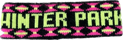 Винтажная винтажная неоновая повязка на голову 90-х Winter Park с надписью США OSFM - Изображение 1 из 4