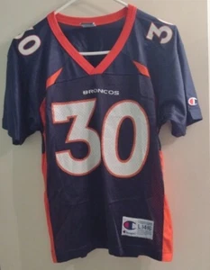 Denver Broncos #30 Terrell Davis NFL Champion Jersey L 14-16  - Picture 1 of 3