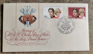 1981 Royal Wedding Prince Charles & Princess Diana. Australia Souvenir FDC