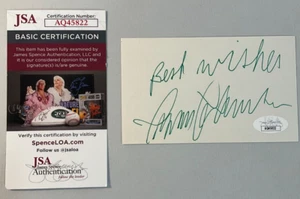 Ingemar Johansson Signed 3x5 Card JSA Cert. AUTO Swedish Heavyweight Boxer WOW! - Picture 1 of 4