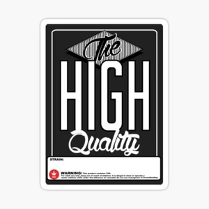 5x pack high qaulity cannabis label Laptop sticker weed skateboard car truck 420 - Picture 1 of 1