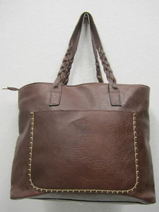 Weimeibalge Purse Brown Faux Leather Satchel Shoulder Tote Bag #73 - Picture 1 of 8