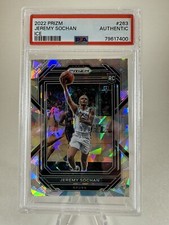 2022-23 Panini Prizm JEREMY SOCHAN CRACKED ICE RC San Antonio PSA Authentic