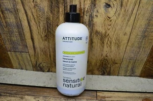 Attitude Natural Care Sensitive Natural Skin Hand Soap Unscented 16oz. Broken Pu - Picture 1 of 3