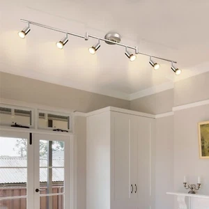 DLLT LED 6 Light Track Light Kit, Matte Nickel Ceiling Track Lighting,CRI≥90 - Picture 1 of 27