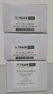 Lot of 3 -Tradepro TP-CON-2/240/30 2 Pole 30 AMP Definite Purpose Contactor - Picture 1 of 5