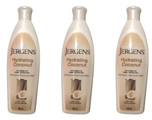 3 X Jergens Hydrating Coconut | Dry Skin Moisturiser 250mL | Visibly Softer Skin - Picture 1 of 2