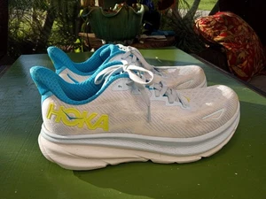 HOKA Women's Clifton Athletic Shoes SZ 8 Mens- Sz9 Woman EU 41 1/3 Blue/White - Picture 1 of 5