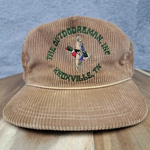 Vintage The Outdoorsman Mütze Kappe Lederriemen hinten braun Cord Enten Jagd - Bild 1 von 8
